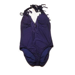 Massimo Purple One Piece Swimsuit Size Large Swim Suit Bathing Suit